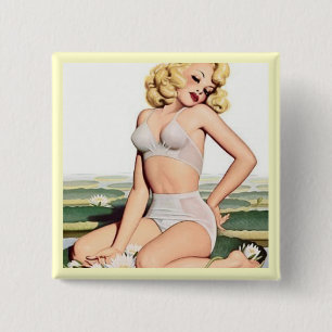 Waterlily 15 Cm Square Badge