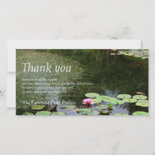 Waterlily 2 Peaceful garden Sympathy Thank You Card