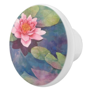 Waterlily Ceramic Knob