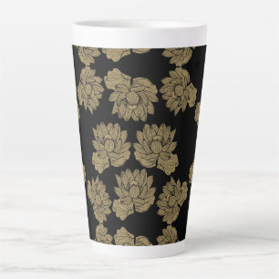 Waterlily Fabric Print Latte Mug