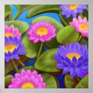 Waterlily Garden Poster