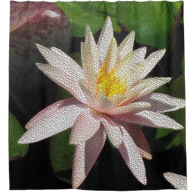 Waterlily Mosaic Shower Curtain (Front)