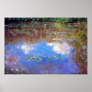 Waterlily Pond by Claude Monet, Vintage Fine Art Poster