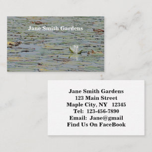 Waterlily Pond Lake Flower I Business Card