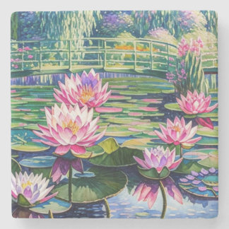Waterlily Pond Stone Coaster