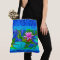 Waterlily Tote Bag Yogini Blue Lotus Bliss