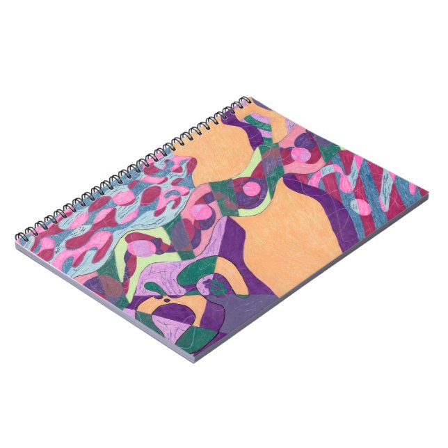 "Waterline" Abstract Art Notebook (Left Side)