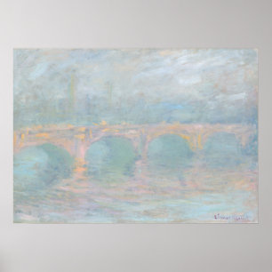Waterloo Bridge at Sunset - Claude Monet Fine Art Poster