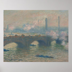 Waterloo Bridge, Grey Day (1903) by Claude Monet Poster