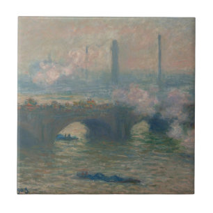 Waterloo Bridge, Grey Day, 1903 (oil on canvas) Tile