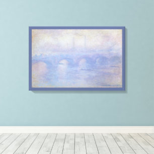Waterloo Bridge, Mist Effect by Claude Monet Canvas Print