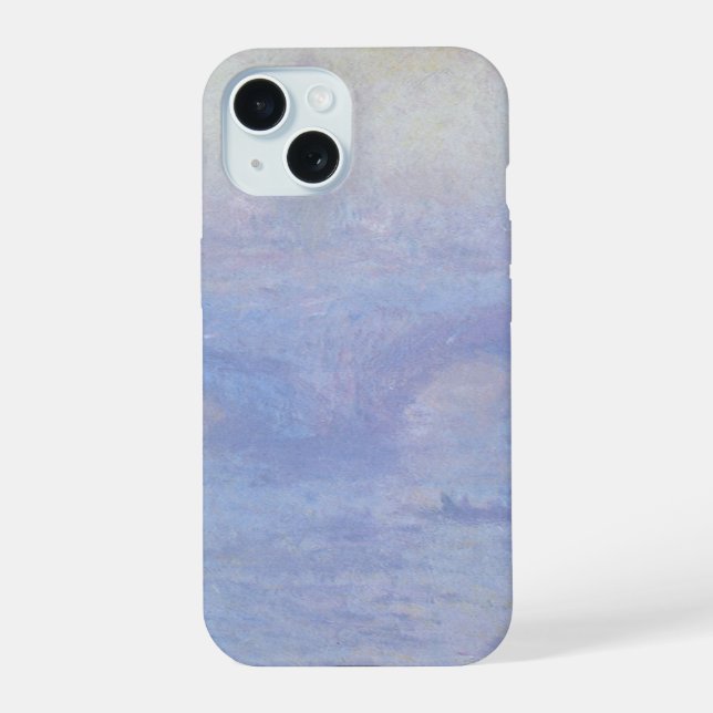 Waterloo Bridge, Mist Effect by Claude Monet iPhone 15 Case (Back)