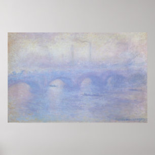 Waterloo Bridge, Mist Effect by Claude Monet Poster