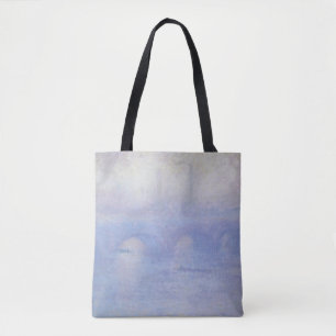 Waterloo Bridge, Mist Effect by Claude Monet Tote Bag
