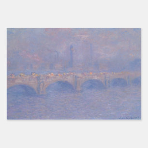 Waterloo Bridge Sunlight Effect Monet Painting Wrapping Paper Sheet