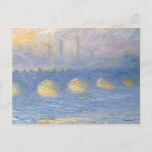 Waterloo Bridge, temps couvert 1904 Postcard