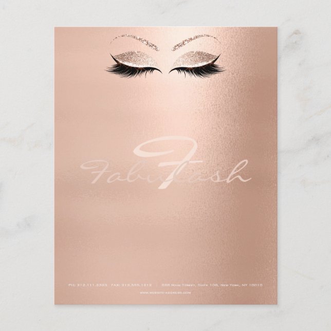 Watermark Eyes Lashes Makeup SPA Name Monogram Flyer (Front)