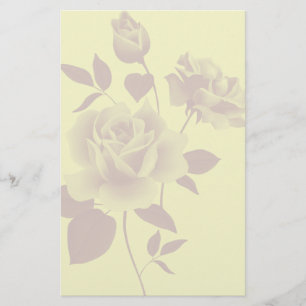 Watermark Roses Paper Stationery