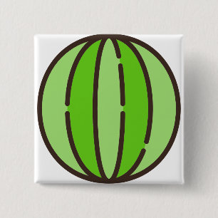 watermelon 15 cm square badge