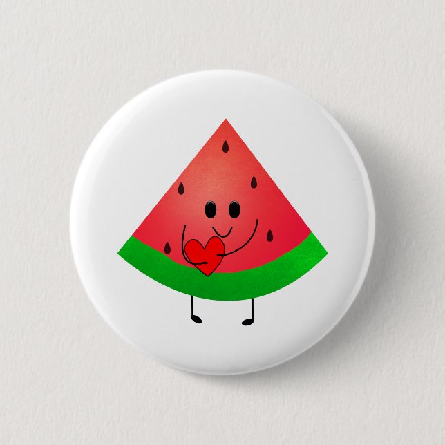 watermelon 6 cm round badge (Front)