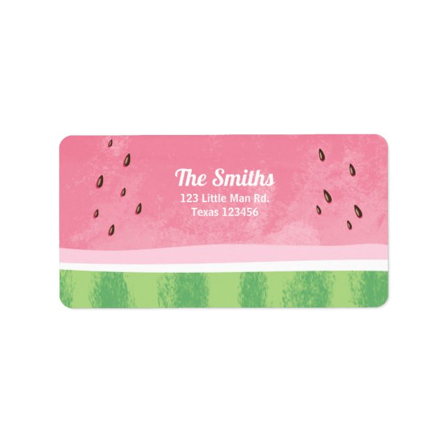 Watermelon Address Label Melon Party Fruit Summer (Front)
