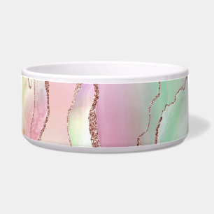 Watermelon Agate Neo Mint Green and Cassis Pink