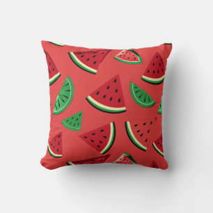 Watermelon and lime slices cushion