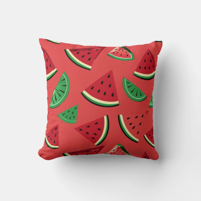 Watermelon and lime slices cushion (Front)
