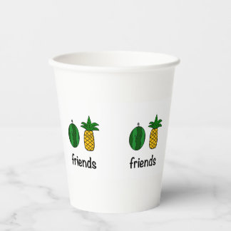 Watermelon and Pineapple Friends Paper Cup