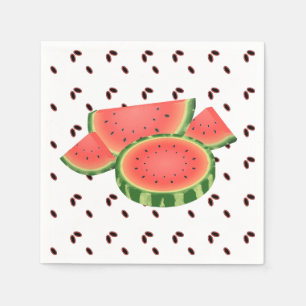 Watermelon and Seeds Picnic Napkin