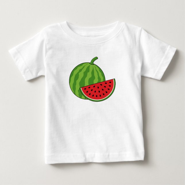 Watermelon and Slice Baby T-Shirt (Front)