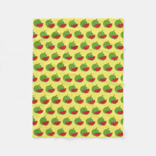 Watermelon and Slice Fleece Blanket