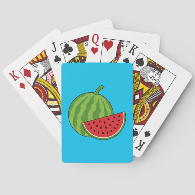 Watermelon and Slice Playing Cards (Back)