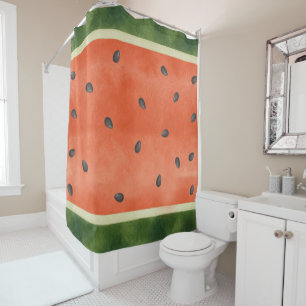 Watermelon Any Way You Slice it Summer Fruit Shower Curtain