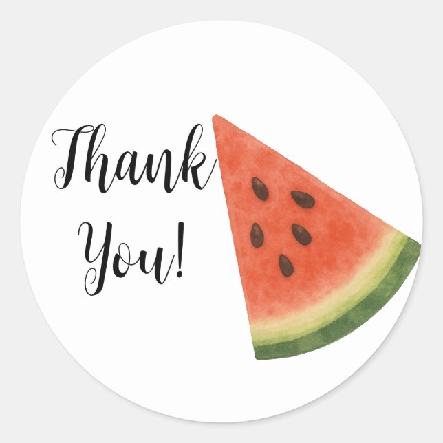 Watermelon Any Way You Slice it Summer Party Classic Round Sticker (Front)