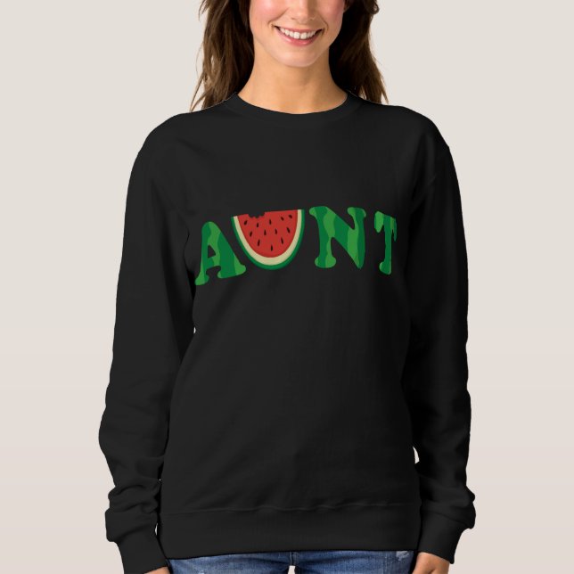 Watermelon Aunt Melon Aunt Tropical Summer Fruit M Sweatshirt (Front)