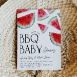 Watermelon Baby Q Baby Shower Invitation<br><div class="desc">Watermelon BBQ Baby Shower Invitation.
Ready to be personalised by you!</div>