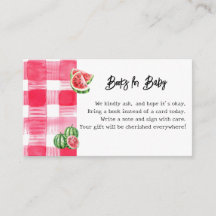 Watermelon Baby Shower Books for Baby Enclosure Ca