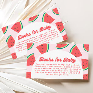 Watermelon Baby Shower Books for Baby Enclosure Card
