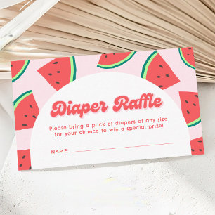 Watermelon Baby Shower Diaper Raffle Ticket Enclosure Card