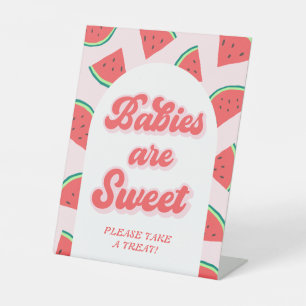 Watermelon Baby Shower Favour Pedestal Sign