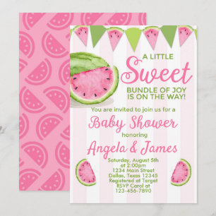 Watermelon Baby Shower Invitation Invite