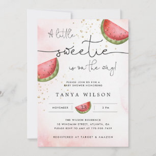 Watermelon Baby Shower Invitation   Little Sweetie