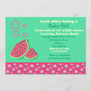 Watermelon Baby Shower Invites