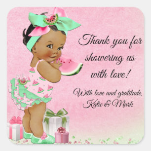 Watermelon Baby Shower Stickers