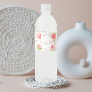 Watermelon Baby Shower Water Bottle Label