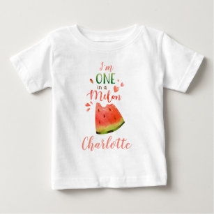 Watermelon baby t-shirt One in a melon girl tshirt