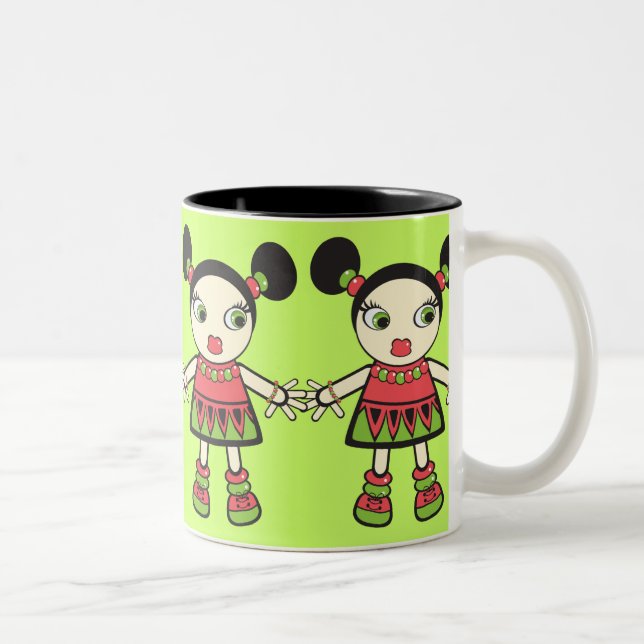 Watermelon baby Two-Tone coffee mug (Right)
