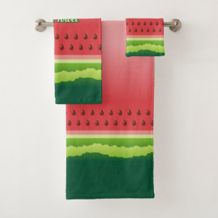 Watermelon Background Bath Towel Set