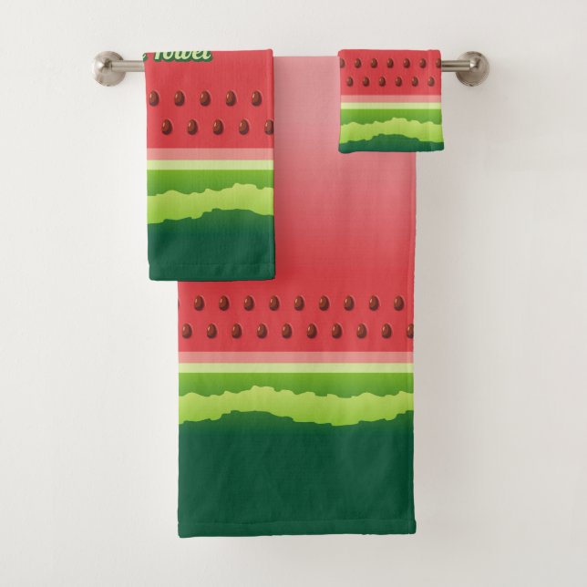Watermelon Background Bath Towel Set (Insitu)